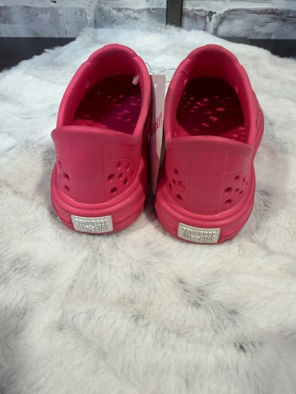Converse Kids Pink Slip-On Perforated Water-Friendly Sneakers
